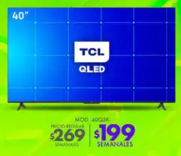 RAC TCL QLED TV 40" oferta