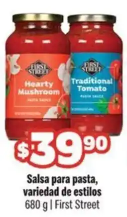 Smart & Final First Street Salsa para pasta, variedad de estilos oferta
