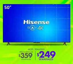 RAC Hisense smart 4K TV 50" oferta