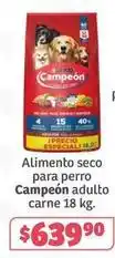 Soriana Híper Campeón - alimento seco para perro carne 18 kg oferta