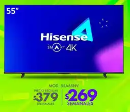 RAC Hisense Smart 4K TV 55" oferta