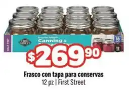 Smart & Final First Street Frasco con tapa para conservas oferta
