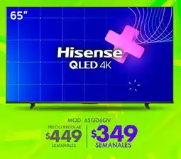 RAC Hisense QLED 4K TV 65" oferta