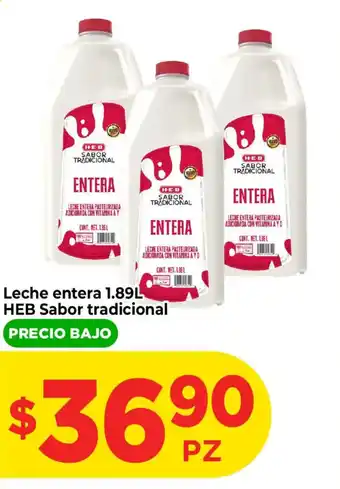 HEB HEB leche entera oferta