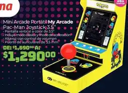 Soriana Mercado Mini arcade portátil my arcade pac-man joystick 3.5 oferta