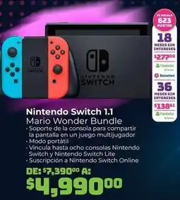 Soriana Mercado Nintendo - switch 1.1 mario wonder bundle oferta