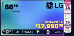 Soriana Mercado Lg - 86 smart tv 4k hdmi oferta