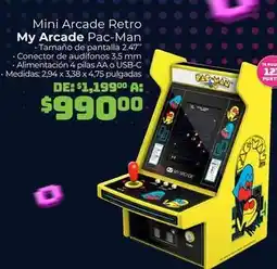 Soriana Mercado 123 - mini arcade retro my arcade pac-man oferta