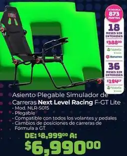 Soriana Mercado Next - asiento plegable simulador de carreras f-gt lite - mod. nlr-s015 oferta