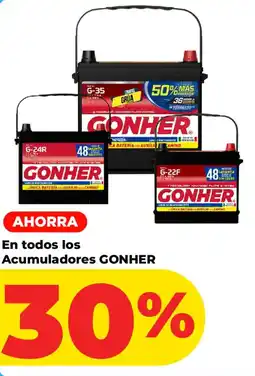 HEB Gonher acumuladores oferta