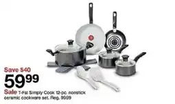Target T-Fal Simply Cook 12-pc. nonstick ceramic cookware set oferta