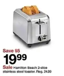 Target Hamilton Beach 2-slice stainless steel toaster oferta