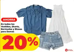 HEB AHORRA En todos los Vestidos, Shorts, Bermudas y Blusas para Damas oferta