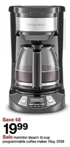 Target Hamilton Beach 12-cup programmable coffee maker oferta
