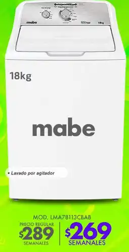 RAC mabe lavado por agitador oferta