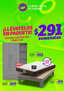 RAC RAC Closet+Colchón Ind.+Base Ind. oferta