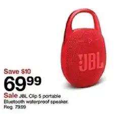 Target JBL Clip 5 portable Bluetooth waterproof speaker oferta