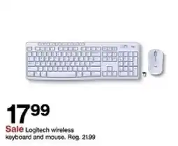 Target Logitech wireless keyboard and mouse oferta