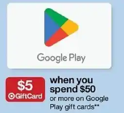 Target Google Play oferta