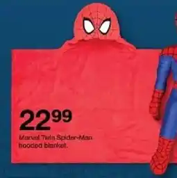 Target Marvel Twin Spider-Man hooded blanket oferta
