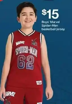 Target Warner Boys Marvel Spider-Man basketball jersey oferta