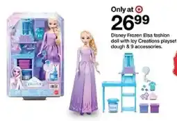 Target Disney Frozen Elsa fashion doll with Icy Creations playset oferta
