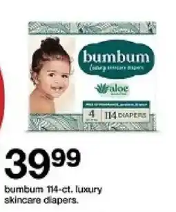 Target bumbum 114-ct. luxury skincare diapers oferta