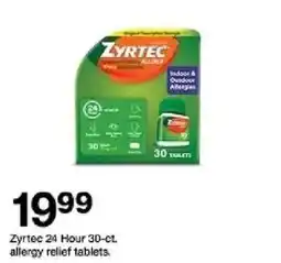Target Zyrtec 24 Hour allergy relief tablets oferta