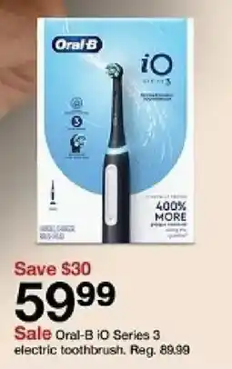 Target Oral-B iO Series 3 electric toothbrush oferta