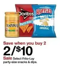 Target Frito-Lay party-size snacks & dips oferta