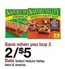 Target Nature Valley bars & snacks oferta