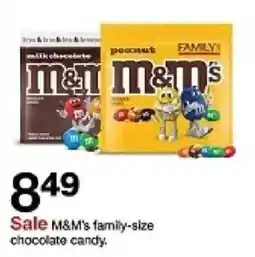 Target M&M's family-size chocolate candy oferta