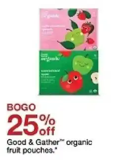 Target Good & Gather organic fruit pouches oferta