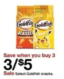 Target Goldfish Select Goldfish snacks oferta