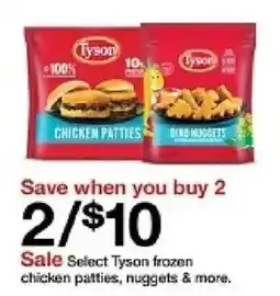 Target Tyson chicken patties nuggets oferta