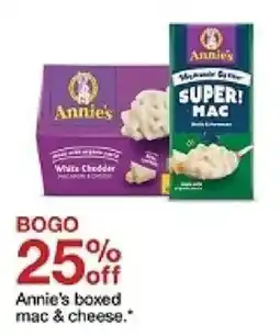 Target Annie's boxed mac & cheese oferta