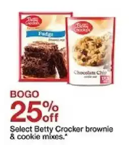 Target Betty Crocker brownie & cookie mixes oferta