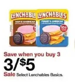 Target Lunchables Select Lunchables Basics oferta