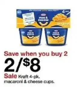 Target Kraft macaroni & cheese cups oferta