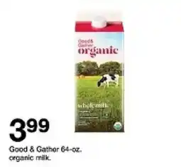 Target Good & Gather organic whole milk oferta