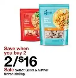 Target Good & Gather frozen shrimp oferta