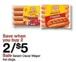 Target Oscar Mayer hot dogs oferta