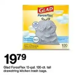 Target Glad ForceFlex tall kitchen trash bags oferta