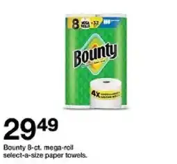Target Bounty 8-ct. mega-roll select-a-size paper towels oferta