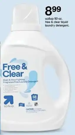 Target Free & Clear liquid laundry detergent oferta