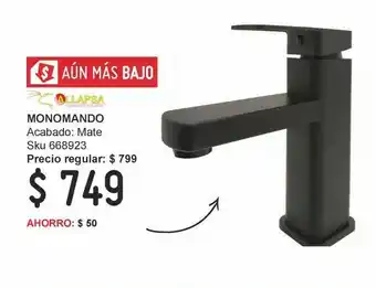 Sodimac Homecenter Monomando negro mza031n oferta
