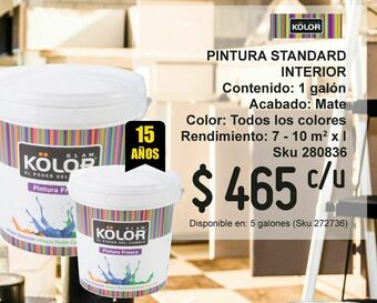 Sodimac Homecenter Pintura standard interior oferta