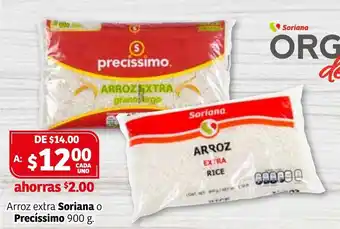 Soriana Híper Arroz Extra Soriana o Precíssimo 900g oferta