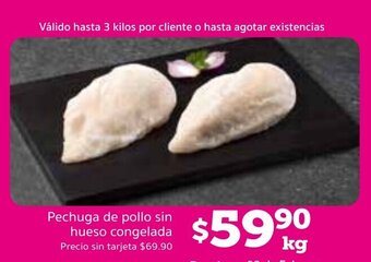 Soriana Híper Pechuga de Pollo Sin Hueso Congelada oferta