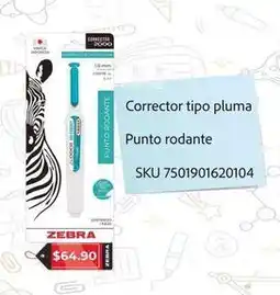 Woolworth Zebra - corrector tipo pluma punto rodante oferta